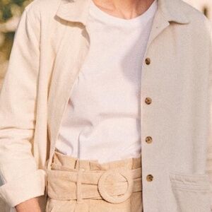 Sezane Will Ecru Jacket, Women's SZ M